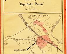 Highfield Farm 1954d Plan from the Sales particulars for Highfield Farm from when it was sold in 1954
